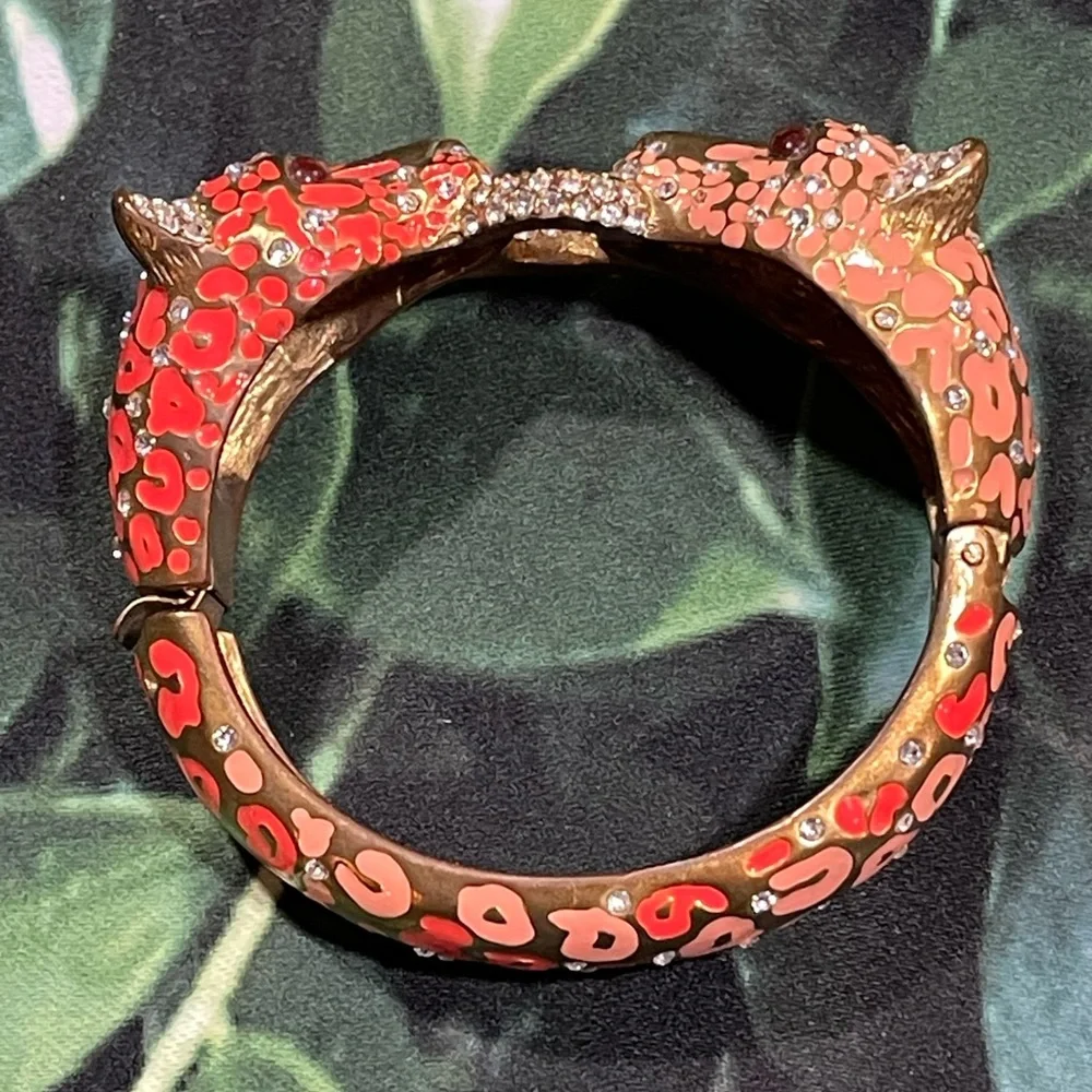 J Crew Cat Leopard Enamel Bracelet - Picture 2 of 7